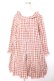 画像1: PINK HOUSE / オリジナルチェックワンピース F ベージュ×赤 Y-25-12-25-153-LO-OP-SZ-ZY (1)