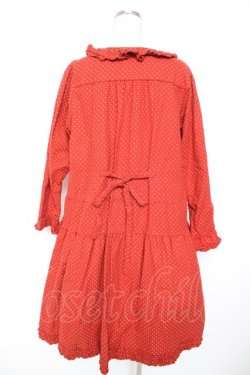 画像2: PINK HOUSE / ドット柄ティーアドミディワンピース F 赤 Y-25-12-25-155-LO-OP-SZ-ZY