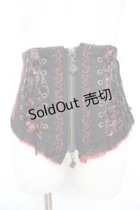 Ozz oneste / レースアップコルセット  黒×赤 Y-25-12-25-159-OO-TO-SZ-ZY