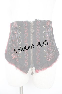 画像1: Ozz oneste / レースアップコルセット  黒×赤 Y-25-12-25-159-OO-TO-SZ-ZY