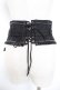 画像2: Ozz Croce / ベルトデザイン薔薇刺繍ショートコルセット  黒 Y-25-12-25-160-OO-TO-SZ-ZY (2)