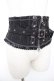 画像3: Ozz Croce / ベルトデザイン薔薇刺繍ショートコルセット  黒 Y-25-12-25-160-OO-TO-SZ-ZY (3)