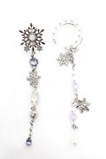 axes femme / スノークリスタルイヤリング  シルバー Y-25-12-25-021-AX-AC-SZ-ZY