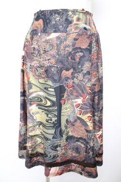 画像4: Ozz oneste / 2WAYギミック柄和スカート  カーキグリーン Y-25-12-25-164-OO-SK-SZ-ZY