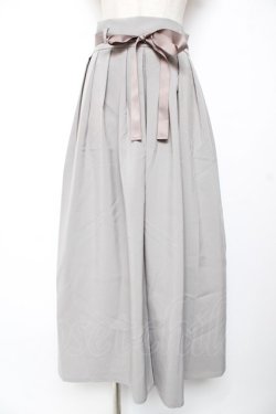 画像1: axes femme / ハイウエストプリーツ袴パンツ F グレー Y-25-12-25-168-AX-PA-SZ-ZY