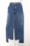 axes femme NOSTALGIE / 裾レースデニムスカート M インディゴ Y-25-12-25-171-AX-SK-SZ-ZY