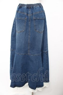 画像2: axes femme NOSTALGIE / 裾レースデニムスカート M インディゴ Y-25-12-25-171-AX-SK-SZ-ZY