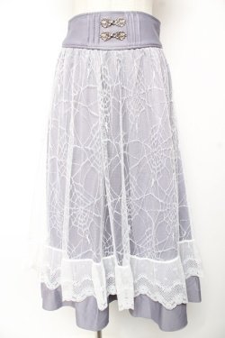 画像1: axes femme POETIQUE / ダークロマンスロングスカート M グレー Y-25-12-25-172-AX-SK-SZ-ZY