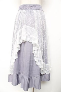 画像2: axes femme POETIQUE / ダークロマンスロングスカート M グレー Y-25-12-25-172-AX-SK-SZ-ZY