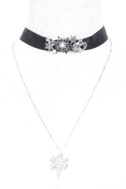 画像1: axes femme / スノークリスタルチョーカー  シルバー Y-25-12-25-028-AX-AC-SZ-ZY