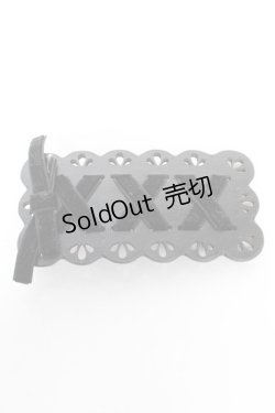 画像1: axes femme POETIQUE / レースアップヘアクリップ  黒 Y-25-12-25-030-AX-AC-SZ-ZY