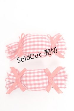 画像1: Snowdrop to Saint Maria / ふわふわキャンディクリップ  赤 Y-25-12-25-033-LO-ZA-SZ-ZY