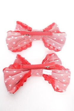 画像2: Angelic Pretty / ときめきリボンクリップSet  赤 Y-25-12-25-037-AP-AC-SZ-ZY