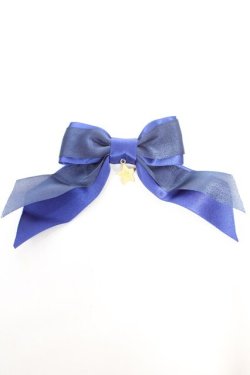 画像1: Angelic Pretty / ロゴスターチャームリボンクリップ  紺 Y-25-12-25-040-AP-AC-SZ-ZY