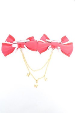 画像2: Angelic Pretty / Carnival Little Star Twinリボンクリップ  レッド Y-25-12-25-043-AP-AC-SZ-ZY