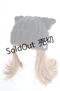 REFLEM / リングピアス付き猫耳ニット帽 F ブラック Y-25-12-27-032-PU-AC-SZ-ZY