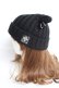 画像2: REFLEM / リングピアス付き猫耳ニット帽 F ブラック Y-25-12-27-032-PU-AC-SZ-ZY (2)