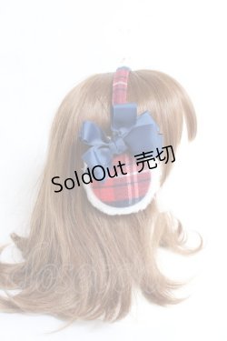 画像5: Emily Temple cute / タータンイヤーマフ  赤×紺 Y-25-12-27-036-ET-ZA-SZ-ZY