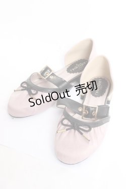 画像1: axes femme POETIQUE / ギャザーバレリーナパンプス M ピンク Y-25-12-27-037-AX-SH-SZ-ZY