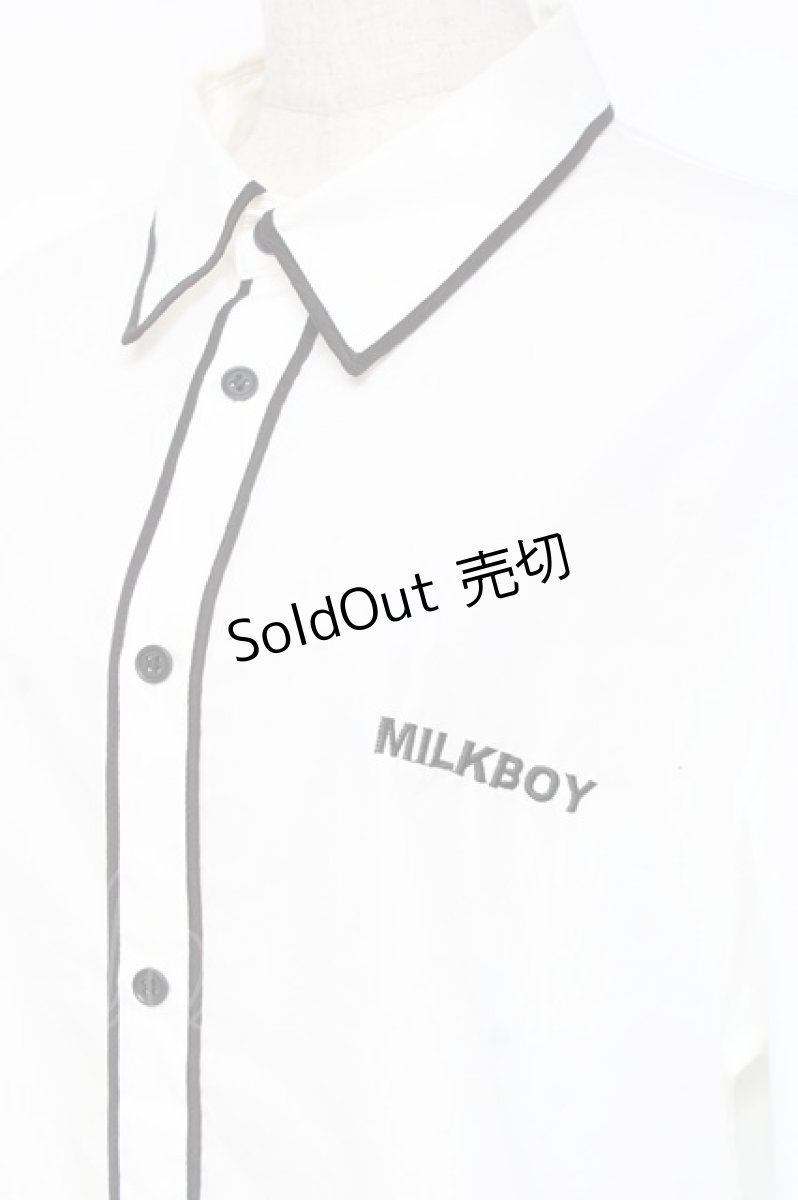 画像4: MILKBOY / LOGO BERET F ホワイト×ブラック Y-25-12-27-041-MB-BL-SZ-ZI (4)