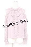 axes femme Kawaii / ブルーミングレースブラウス M ピンク Y-25-12-27-043-AX-BL-SZ-ZI