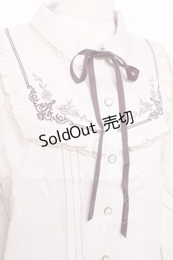 画像3: axes femme / 襟付刺繍ブラウス M 淡ピンク Y-25-12-27-044-AX-BL-SZ-ZS