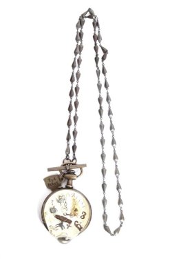 画像2: Q-pot. / アリスのメルティポケットウォッチネックレス  ブラウン Y-25-12-27-001-QP-AC-SZ-ZY