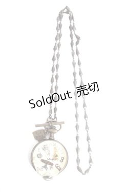 画像2: Q-pot. / アリスのメルティポケットウォッチネックレス  ブラウン Y-25-12-27-001-QP-AC-SZ-ZY