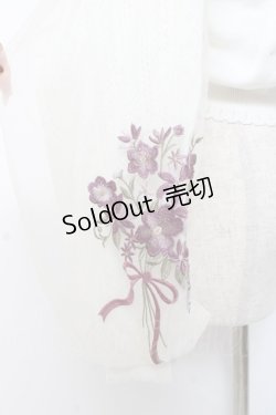 画像3: axes femme / フラワーブーケ刺繍カーデ M 生成り Y-25-12-27-049-AX-TO-SZ-ZY