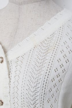 画像4: axes femme / フラワーブーケ刺繍カーデ M 生成り Y-25-12-27-049-AX-TO-SZ-ZY