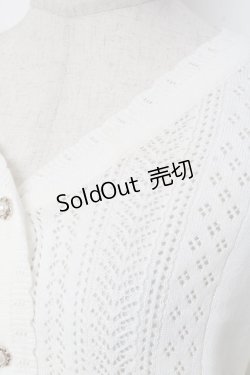 画像4: axes femme / フラワーブーケ刺繍カーデ M 生成り Y-25-12-27-049-AX-TO-SZ-ZY