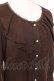 画像4: axes femme / シャボ付きラッフルブラウス M 茶 Y-25-12-27-050-AX-BL-SZ-ZY (4)