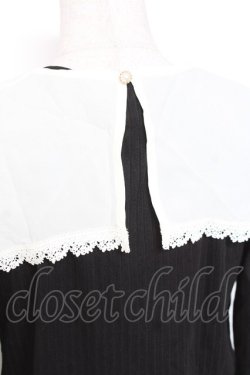 画像3: axes femme / 薔薇刺繍入襟セットトップス F 黒 Y-25-12-27-051-AX-TO-SZ-ZY