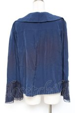画像2: axes femme / sajou刺繍入Wボタンブラウス M 紺 Y-25-12-27-052-AX-BL-SZ-ZS (2)