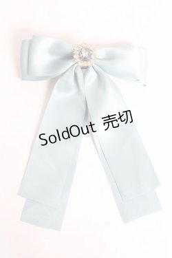 画像1: Maison de FLEUR / カラフルビジューリボンバレッタ  サックス Y-25-12-27-007-LO-AC-SZ-ZY