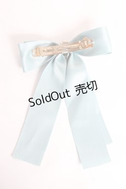 画像2: Maison de FLEUR / カラフルビジューリボンバレッタ  サックス Y-25-12-27-007-LO-AC-SZ-ZY