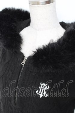 画像4: TRAVAS TOKYO / クマ耳ファーフードケーブルニットワンピース F ブラック Y-25-12-27-059-PU-OP-SZ-ZY