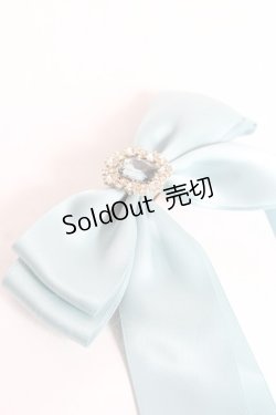 画像3: Maison de FLEUR / カラフルビジューリボンバレッタ  サックス Y-25-12-27-007-LO-AC-SZ-ZY