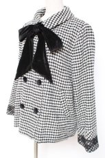 画像2: axes femme / ベロアリボン付ショートコート M 黒 Y-25-12-27-060-AX-CO-SZ-ZTC037 (2)