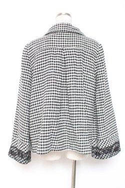 画像3: axes femme / ベロアリボン付ショートコート M 黒 Y-25-12-27-060-AX-CO-SZ-ZY