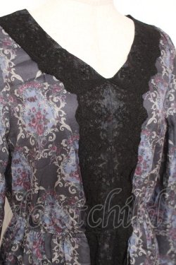 画像3: axes femme / ローズガーランド柄ロングワンピース F 黒 Y-25-12-27-063-AX-OP-SZ-ZY