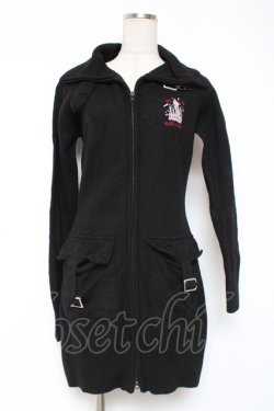 画像1: MA / キャッスル刺繍ニット  黒 Y-25-12-27-065-PU-TO-SZ-ZY