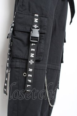 画像5: REFLEM / 2WAYカーゴオーバーオール F ブラック Y-25-12-27-066-PU-OP-SZ-ZY