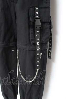 画像6: REFLEM / 2WAYカーゴオーバーオール F ブラック Y-25-12-27-066-PU-OP-SZ-ZY