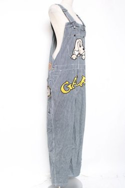 画像2: GALFY / 石ちゃんオーバーオール F ストライプ×ブルー Y-25-12-27-067-PU-OP-SZ-ZY