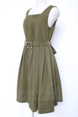 画像2: LIEF / セレナスクールバイアスタックジャンパースカート  カーキ Y-25-12-27-073-LO-OP-SZ-ZY