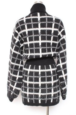 画像3: TRAVAS TOKYO / チェック柄ジャカードニットワンピース F ブラック Y-25-12-27-076-PU-OP-SZ-ZY