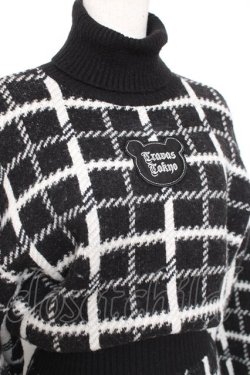 画像5: TRAVAS TOKYO / チェック柄ジャカードニットワンピース F ブラック Y-25-12-27-076-PU-OP-SZ-ZY