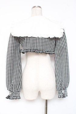 画像3: Ank Rouge / Be mqin Big衿ショートトップス M 黒×白 Y-25-12-27-077-CA-BL-SZ-ZY