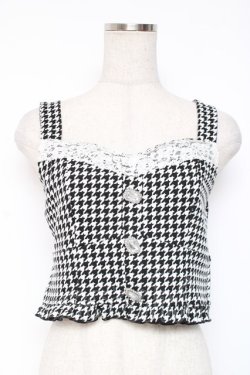 画像1: Ank Rouge / Be mqin フリルビスチェ M 黒×白 Y-25-12-27-078-CA-TO-SZ-ZY